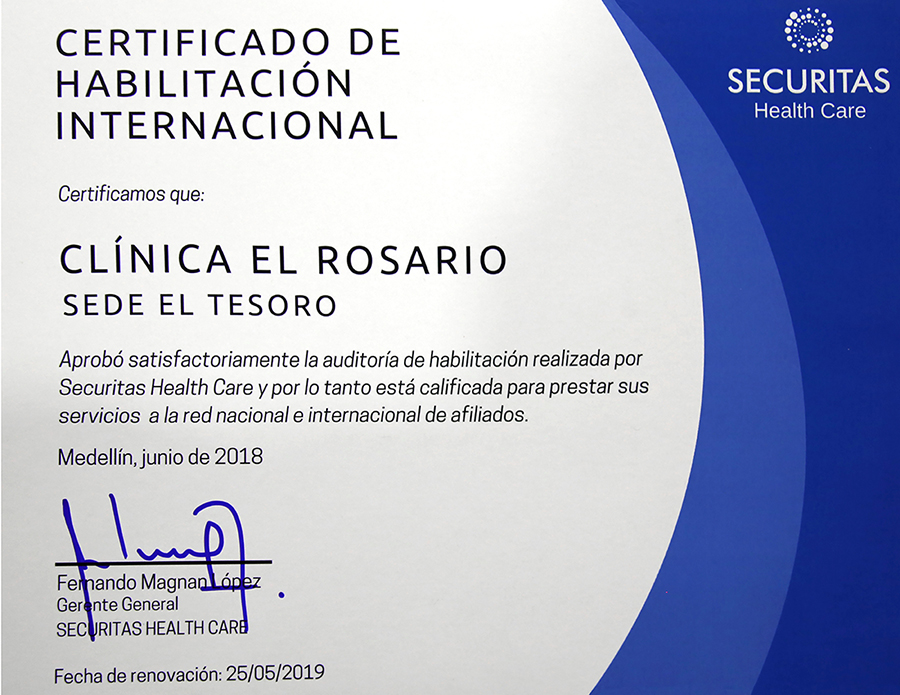 Certificado Securitas